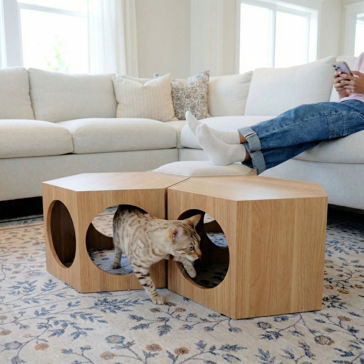 【4catsndogs】スツール シェルフ テーブル 一台3役 Suki