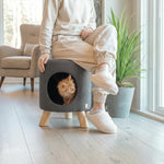 【4catsndogs】猫用隠れ家付き スツール Wallie
