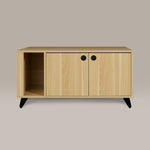 【4catsndogs】猫トイレ隠し家具 ローボード （収納スペース付き 爪とぎ付き） Shae