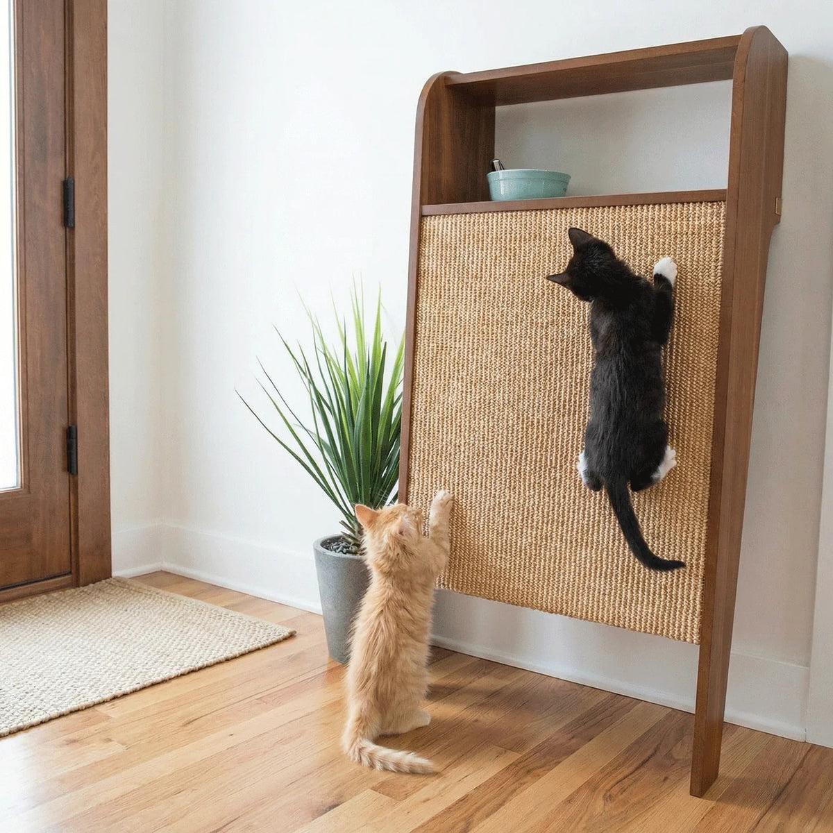 【4catsndogs】壁掛け式 猫用爪とぎ シェルフ Wesley